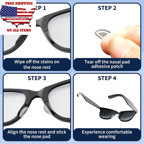 15 Pairs Eyeglass Nose Pads anti Slip, 3.5Mm Thickness Adhesive Nose Grips for G - Picture 4 of 12