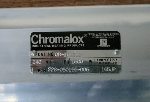 Chromalox PG410-5 QR QUARTZ TUBE ELECTRIC RADIANT HEATER QR-16B230 - Picture 4 of 4