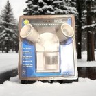 Outdoor Security Flood Light 110° Motion Activated Sensor 100-Watt PAIR White