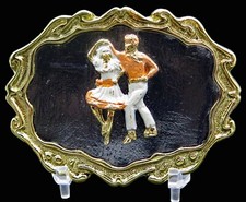 Country Western Dance Dancing Vintage Belt Buckle