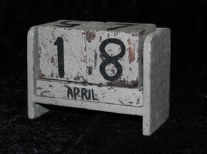 Tischkalender Metall Dauerkalender Metall VINTAGE