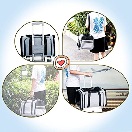 Cat Dog Carrier - Airline Approved Expandable Soft-Sided Pet Carrier with - Picture 5 of 8