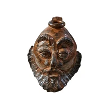 Redware Face Jug 11" Tall X 8" Wide.  Signed Dated 06/01/2000 Ugly