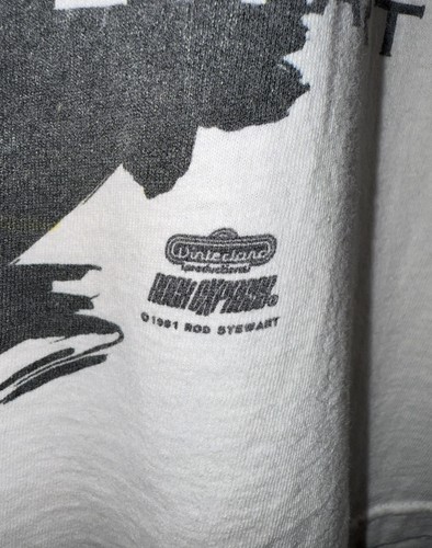 Vintage 1991 Winterland Rod Stewart Vagabond Music Tour Band Tee Shirt Sz L RARE - Picture 5 of 8