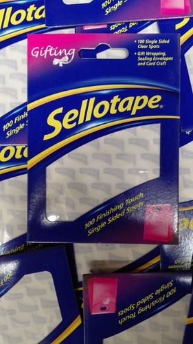 Sellotape Sticky Tape Spots Self-adhesive Polypropylene on Backing Paper(4 Pack) - Picture 1 of 2