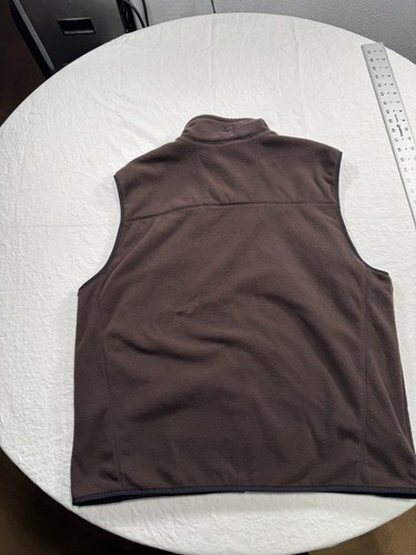 Timberland Fleece Vest Brown Full Zip Outerwear Mens XL Pockets XL - Picture 8 of 9