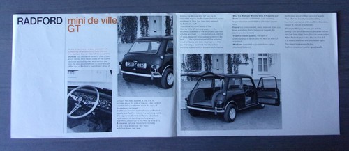 HAROLD RADFORD MINI DE VILLE GT orig 60er Jahre UK Mkt Verkaufsprospekt - Bild 2 von 3