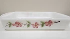 Vintage Anchor Hocking Fire King Peach Blossom Casserole #410 Milk Glass 1.5 QT