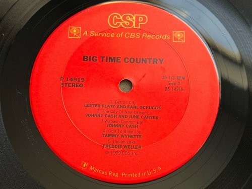 Big Time Country Vinyl LP 1979 CSP (P 14919) EX/NM w/ Shrink, Johnny Cash & More - Picture 9 of 15