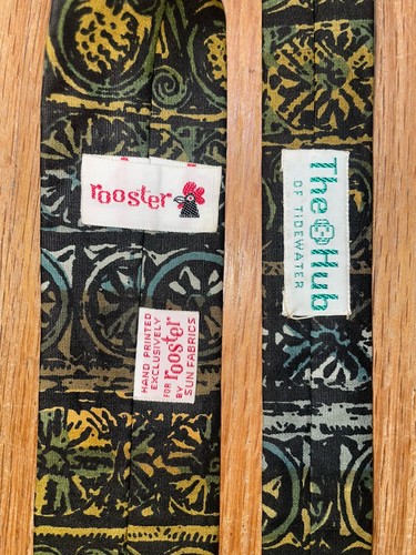 1960s Rooster From “The Hub” Cotton Necktie - Picture 2 of 4
