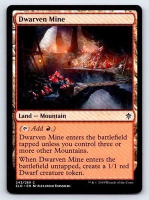 Dwarven Mine 243 Common Throne of Eldraine Magic: The Gathering Lightly Played