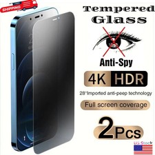 2PCS Privacy Tempered Glass Screen Protector For iPhone 17 16 15 14 13 Pro Max