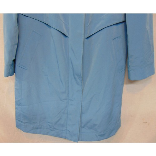 Abrigo largo vintage Liz Claiborne azul claro M gamuza terciopelo mujer cremallera mediana a presión - Imagen 2 de 16