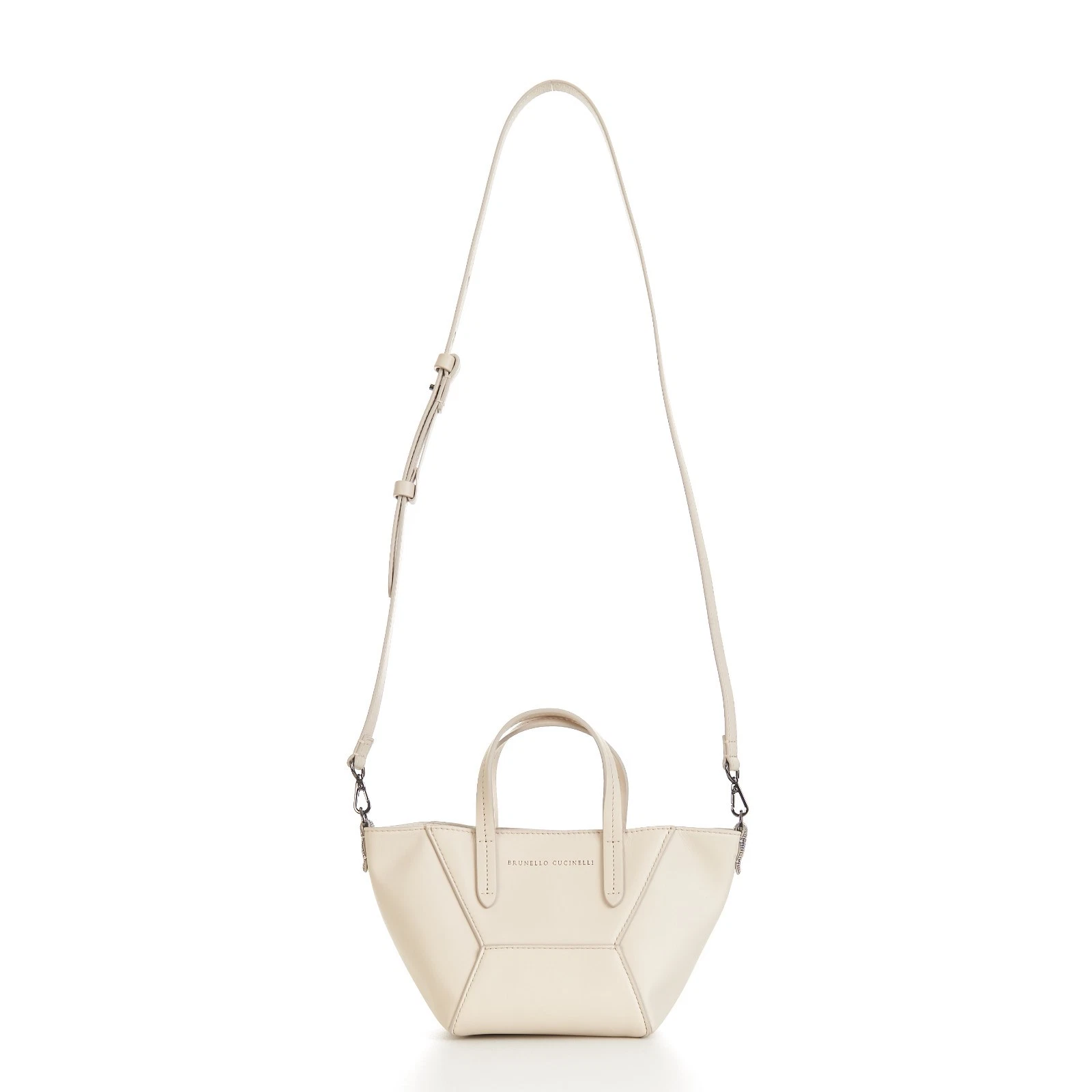 Brunello Cucinelli — BRUNELLO CUCINELLI 2200$ BC Duo Mini Bag In Calfskin With Monili