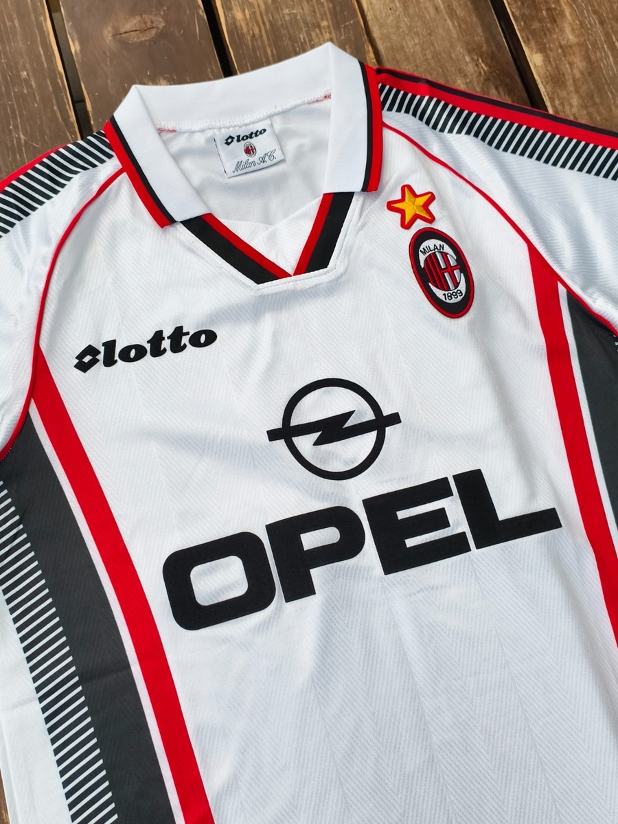 AC Milan 1997-1998 Away Size L Official Soccer Jersey LOTTO