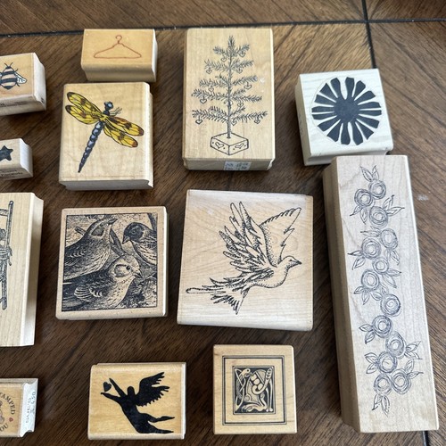 Lot Of - 28 - Vtg Animals/Figures/etc Wood Vintage Rubber Stamps / Mixed Brands - Picture 4 of 21