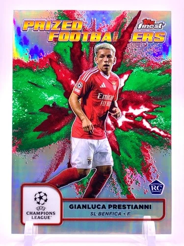 GIANLUCA PRESTIANNI 2024-25 Topps Finest Prized Footballers Fusion Green/Red SP!