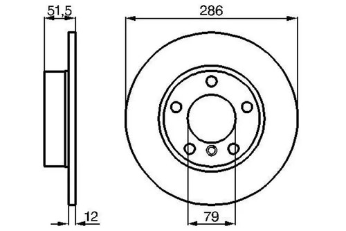 2x Disco de freno macizo 0 986 478 511 BOSCH para BMW 3 3 Coupé 3 Descapotable - Imagen 2 de 16