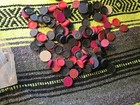 Vintage Mixed Checkers Game Pieces Lot - Plastic Bakelite Style Crafting Replace — photo 1