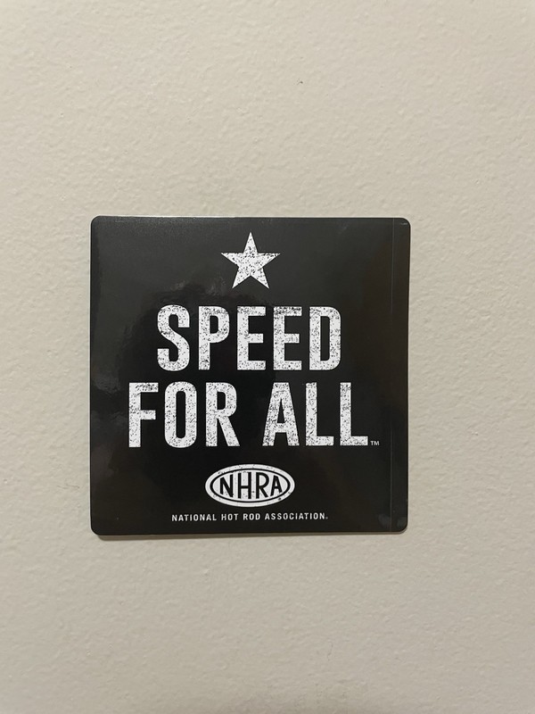 SPEED FOR ALL NHRA racing sticker/decal