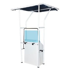 T-Top per Barca in Tubo di Alluminio Ø 32 mm Larghezza consoll max cm 110