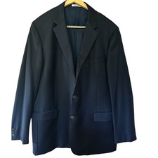 HICKEY FREEMAN Men  s 100 Wool Navy Milburn II Blazer Sport Coat Jacket Sz. 48L