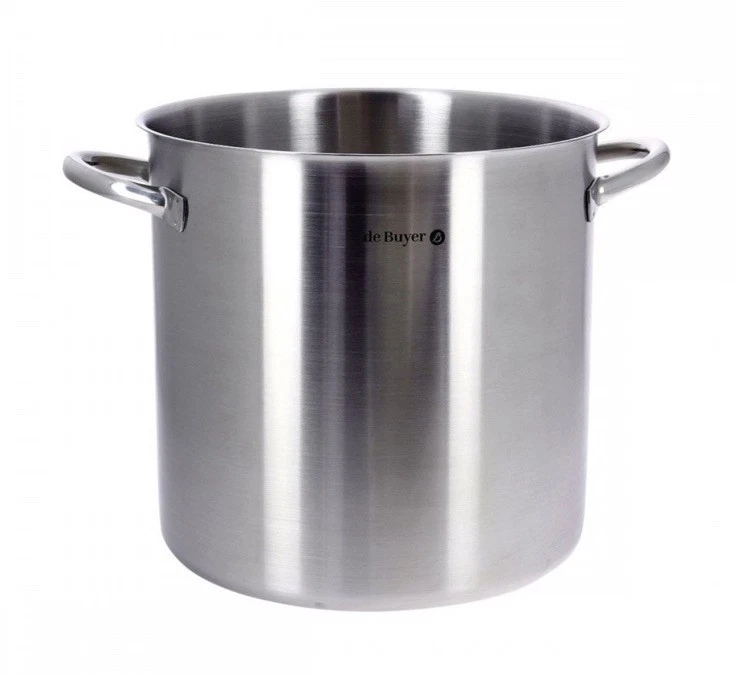 De Buyer Stock Pot 36cm 36L Induction Large Stainless Steel Deep Catering Pan