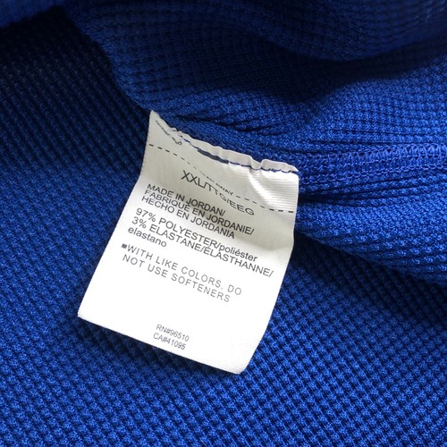 Under Armour Shirt Mens 2XL Blue Henley Thermal Waffle Knit Loose Performance - Picture 7 of 10