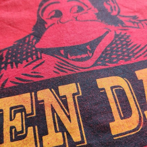 Ben Davis Shirt Adult Large Red Logo Funky Monkey Single Stitch Vintage 90s 80s - Picture 8 of 16