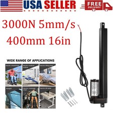 16Inch 400MM High Speed5mm/s Linear Actuator Motor 3000N DC12V Mounting Brackets