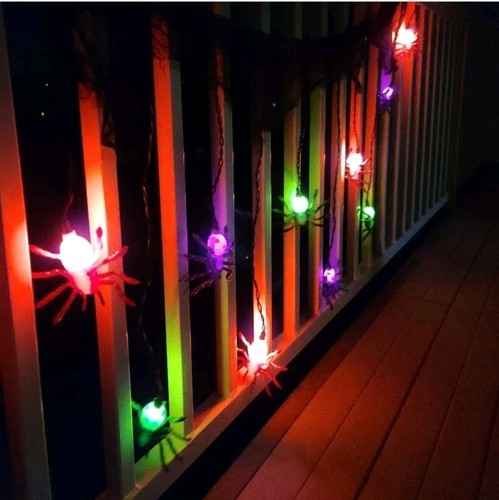 Halloween Lights, Spider Strings Lights With Web Halloween Decorations - Picture 8 of 10