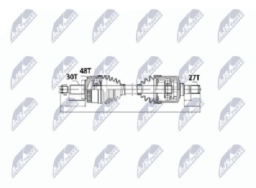 Original NTY Drive Shaft NPW-KA-326 For Hyundai KIA