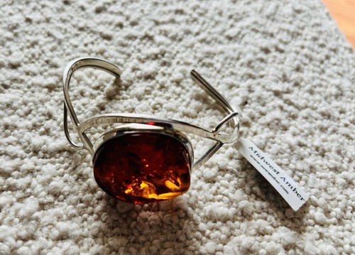 Midwest Amber .925 Sterling Silver handcrafted Statement Bracelet