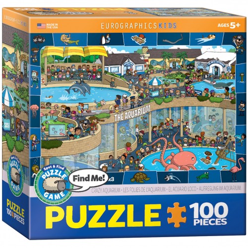 Puzzle - Excitement In The Aquarium - Spot And Find - 100 Pieces - Picture 1 of 4