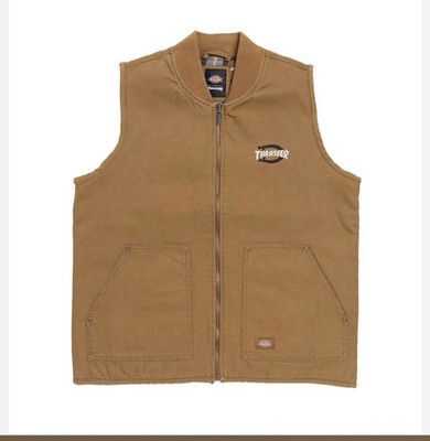 Thrasher X Dickies Khaki Vest-SZ Large