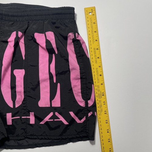 Vintage 80s 90s Gecko Hawaii Black/Pink/Green Swim Shorts Large EUC! Rare - 第 16/22 張圖片