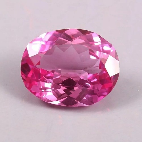 Natural AAA Flawless Ceylon Pink Color Sapphire Loose Oval Gemstone Cut 9.05 Ct - Picture 3 of 4