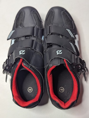 Peloton PL-SH-B-40 Cycling Shoes Size Eur 40/US Womens 9/Mens 7 Black W/ Cleats - Picture 6 of 9