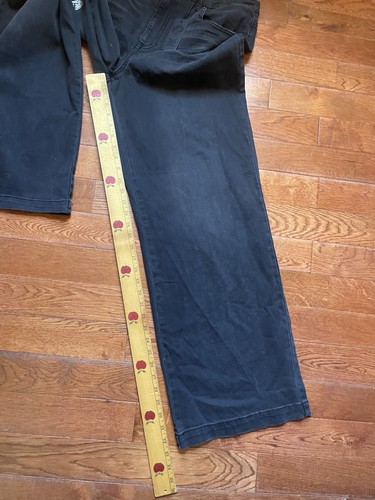 Neu mit Etikett Ed Hardy schwarze Love Kills Slowly Heart Totenkopf weites Bein Jeans Größe 34 - Bild 8 von 16