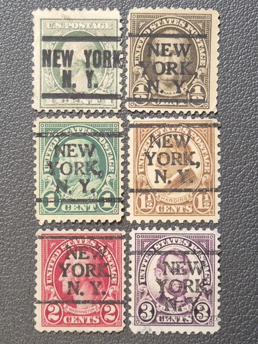 US stamps, 63 precancels from New York City, New York. Pre 1938. Ship O/S $2 - Picture 10 of 18