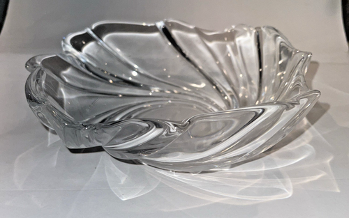 Vintage schwere klare Kristall quadratisch 7" Wirbelschale - Bild 1 von 7