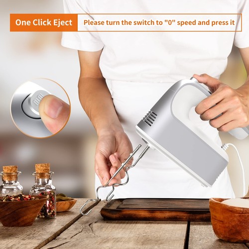 9-Speed Digital Hand Mixer Electric, 400W Powerful DC Motor, Baking Mixer Han... - Picture 5 of 7