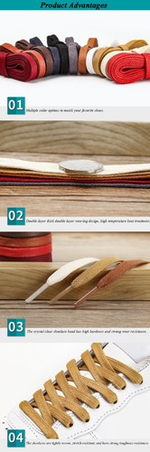 Moda Plano Encerado Algodón Zapatos Cordones Unisex Botas Informales Tenis Cordones - Imagen 11 de 33