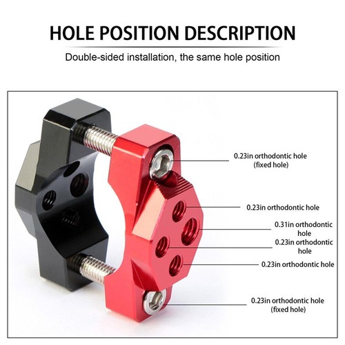 Motorrad Gabelschelle Rot Scheinwerfer Halterung Scheinwerfer Blinker Halterung - Bild 7 von 12