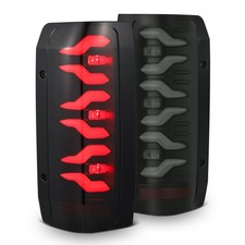 For 87-96 F-Series F150 F250 F350/Bronco LUXX-Series LED Tail Lights Black