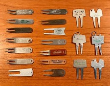 Lot of Twenty 20 Metal Vintage Older Logo Golf Ball Mark Divot Repair Tools