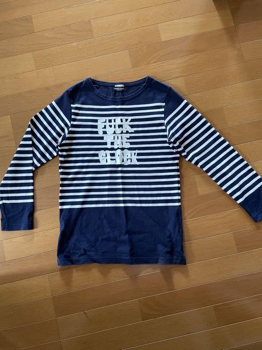 Undercover Border Stripe Long Sleeve T-Shirt Navy/White Size