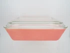 Vintage Pyrex 503 Pink Flamingo 1-1/2 Qt Refrigerator Dish w/ 503-C Ribbed Lid