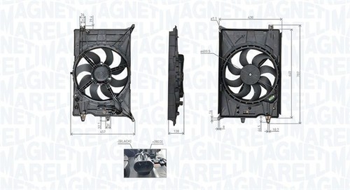 FAN ENGINE COOLING 069422777010 FOR JEEP FIAT 552 82 151 1.0L 3cyl RENEGADE SUV - Picture 2 of 9