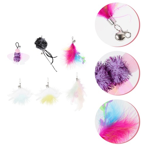 6 Pcs Replacement Head for Cat Teaser Wand Toy Interactive Toys Indoor Cats